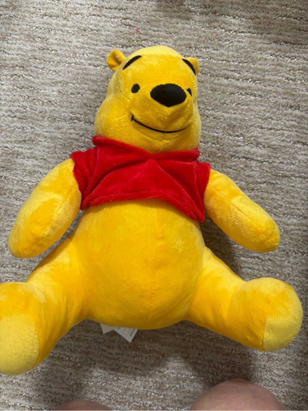 Classic Winnie the Pooh Yellow Plush Toy with Red Shirt